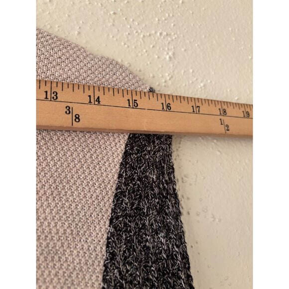 Nic+Zoe Womens S Geometric Mixed Pattern Blue Gray Long-Sleeve Sweater - Picture 7 of 11